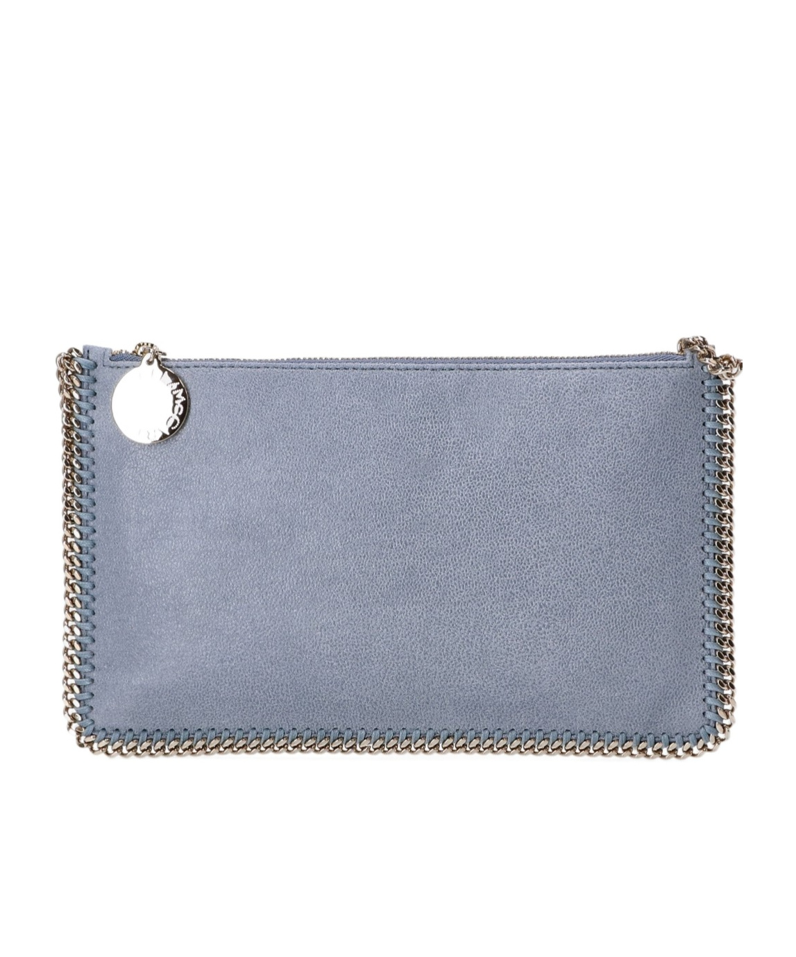 Stella Mccartney Falabella Chain Clutch Bag In Gray