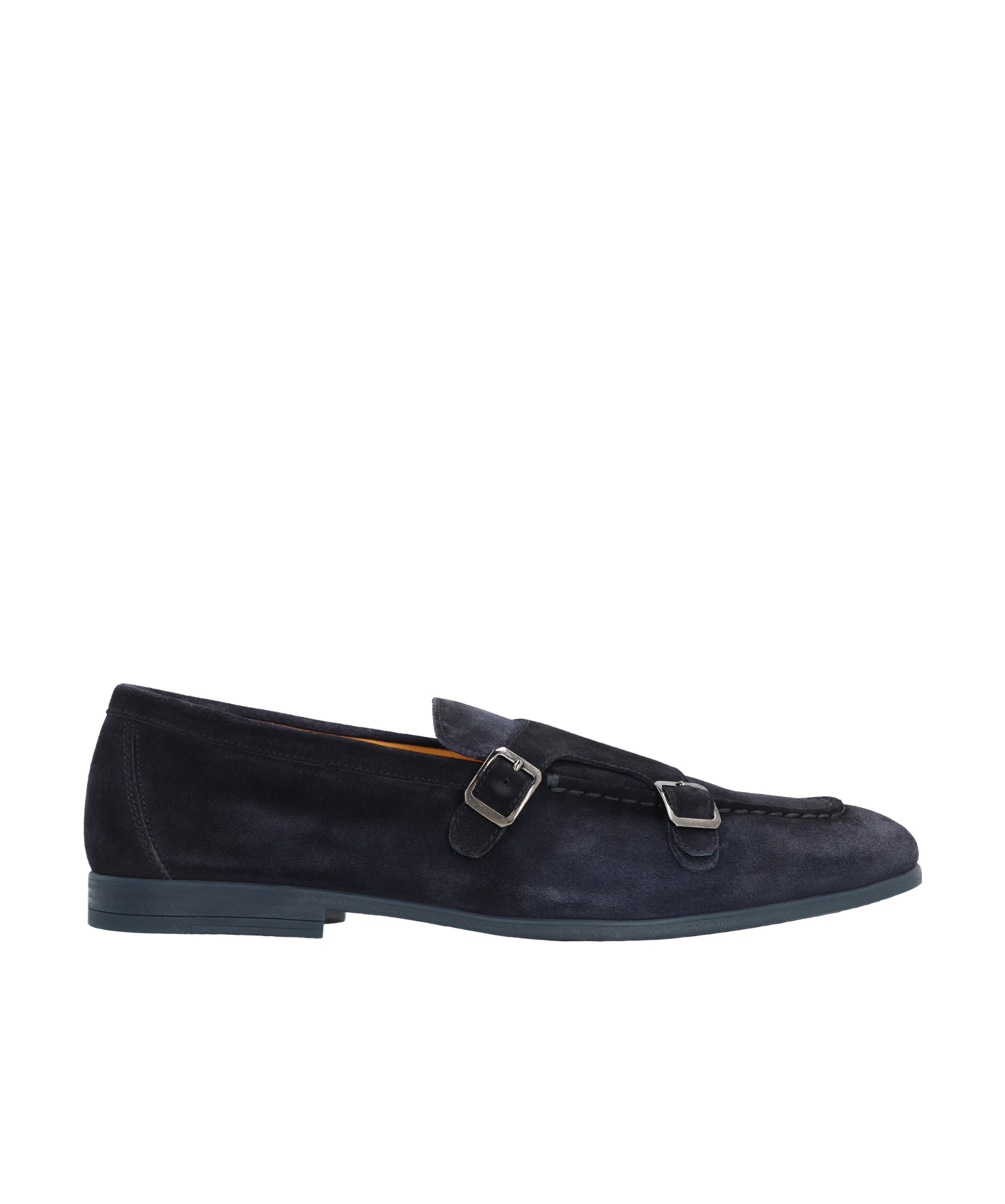 Doucal's Duke Suede Monk-strap Loafers In Black