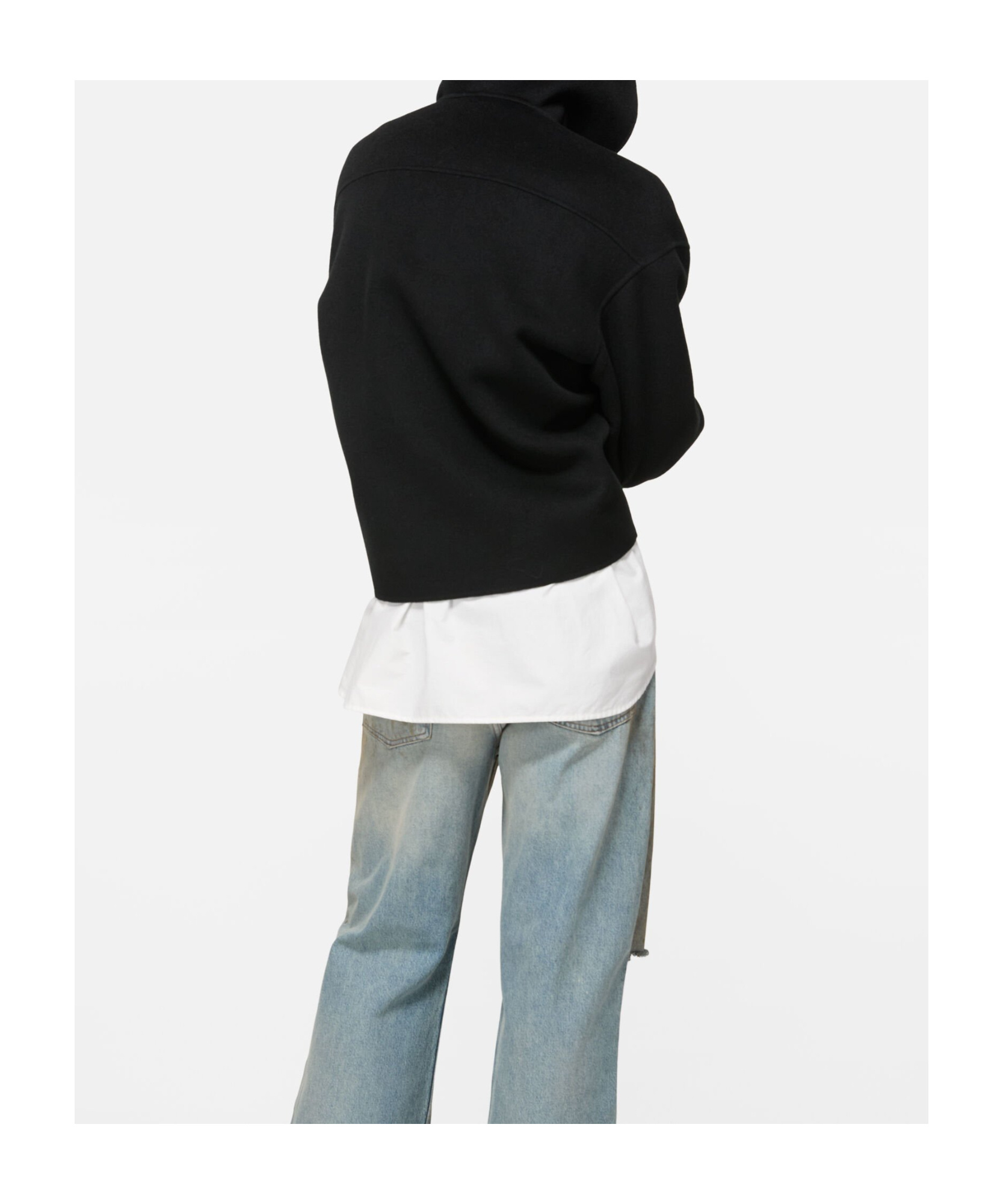 Acne Studios Hooded Zip-up Sweater In Gray