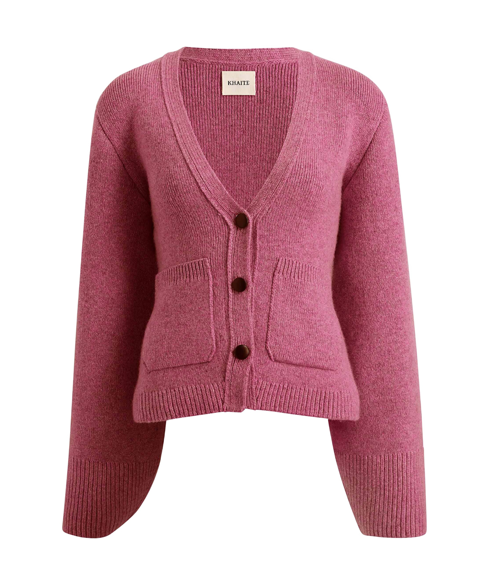 Khaite Scarlet V-neck Cashmere Cardigan In Pink