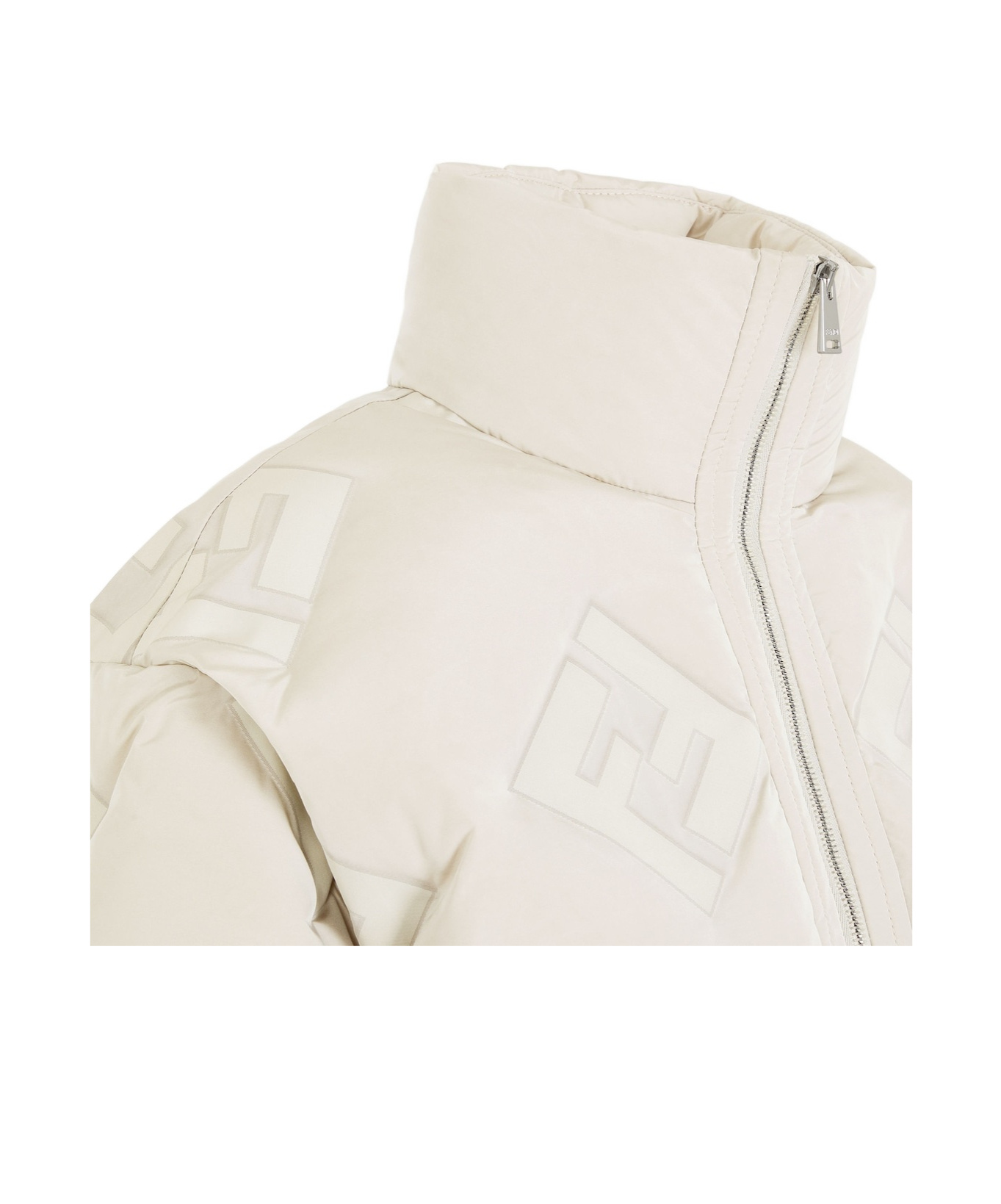 Fendi White Ff Tech Fabric Down Jacket In White