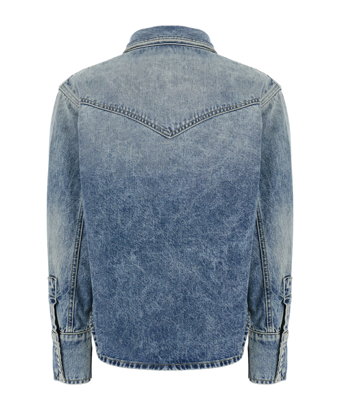 Icon Denim Shirt Jacket With Classic Collar In Blue