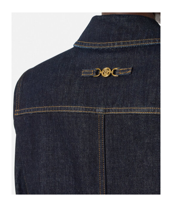 VERSACE COTTON DENIM COAT