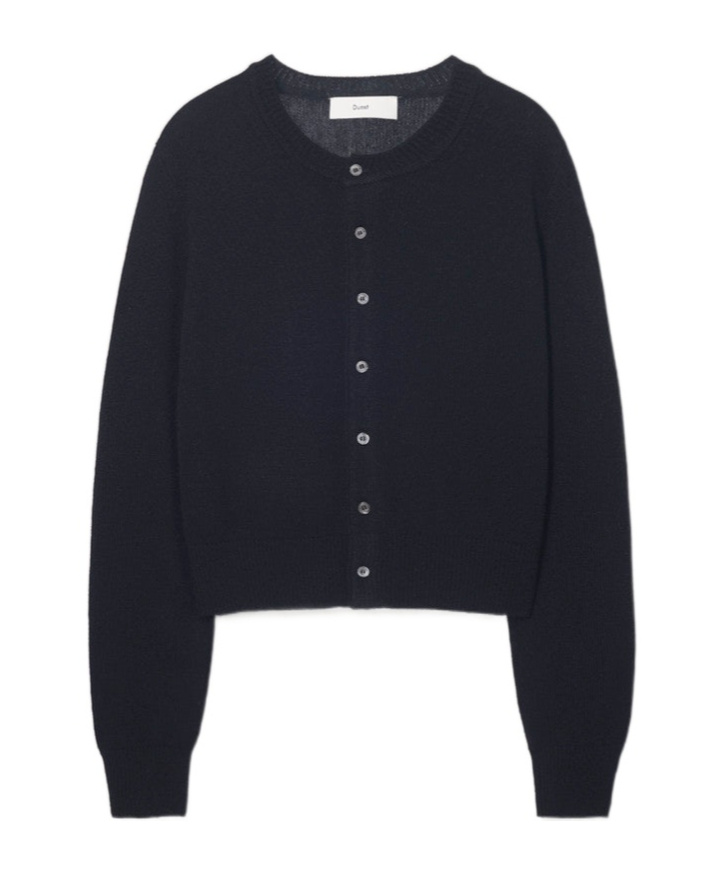 Dunst Button-front Knitted Cardigan In Black