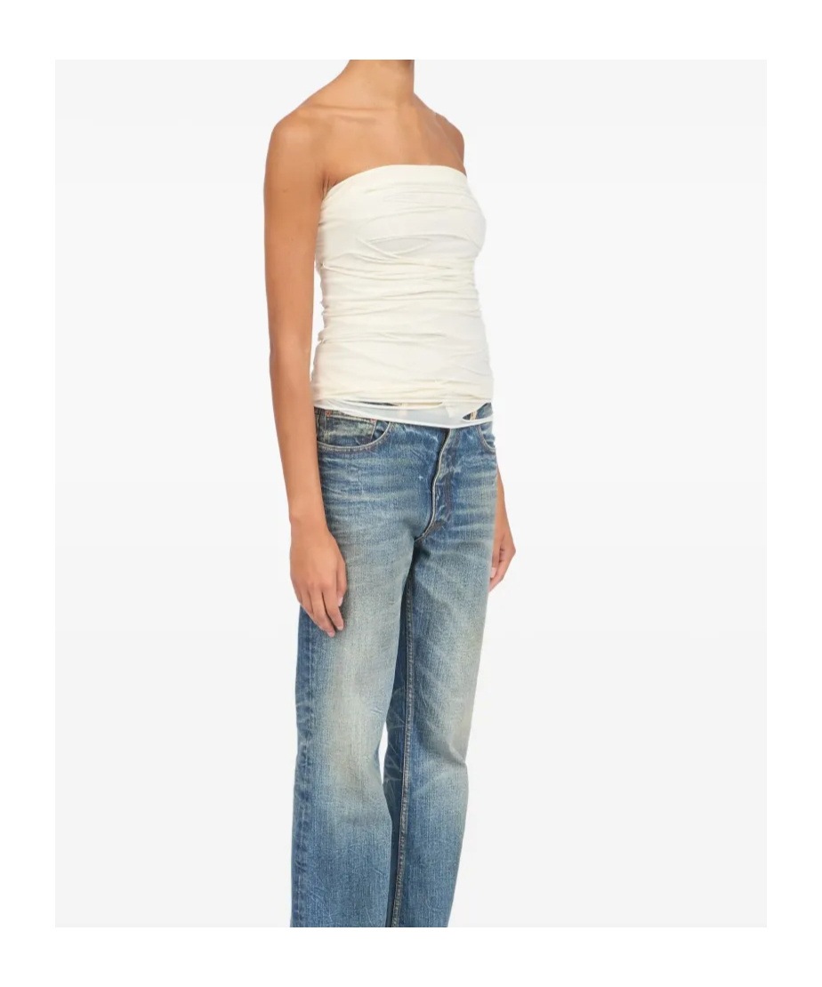 Shop Mm6 Maison Margiela Layered Top In White
