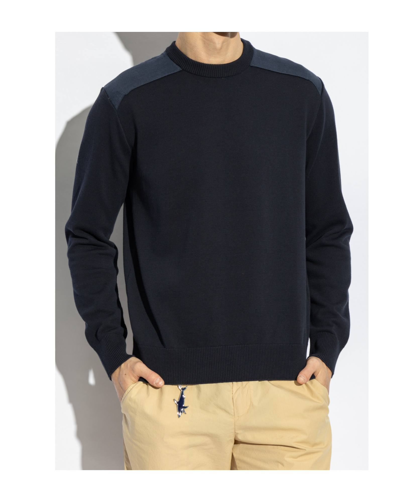 Shop Paul & Shark Logo-embroidered Jumper In Black
