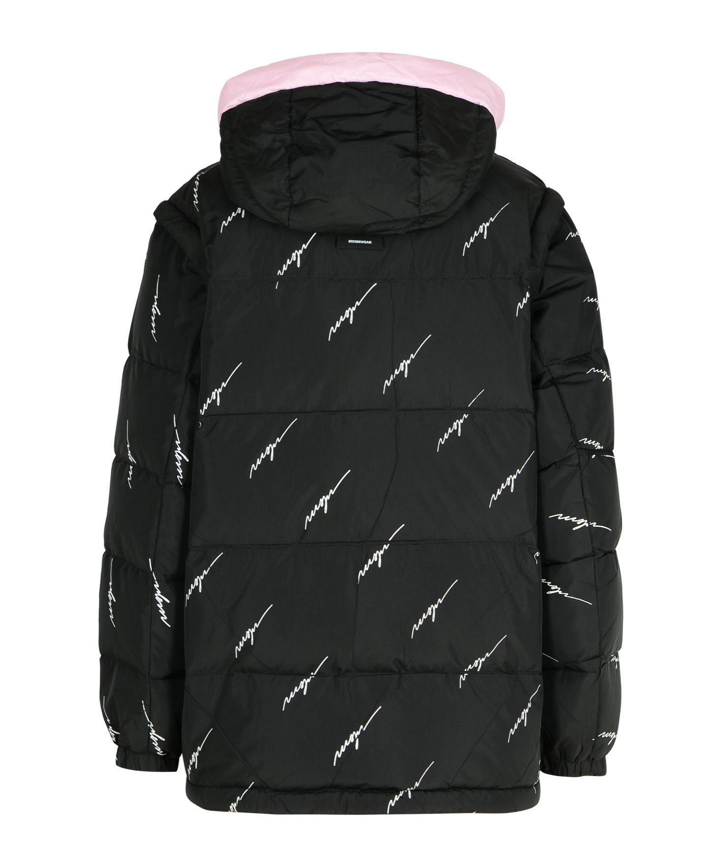 Shop Msgm Quilted Puffer Jacket In Black