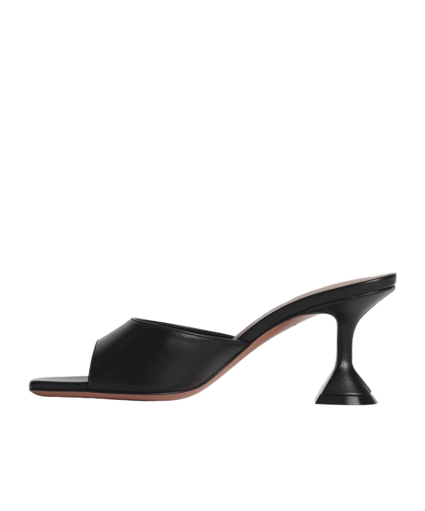 Amina Muaddi Black Nappa Leather Lupita 70 Slippers In Multi