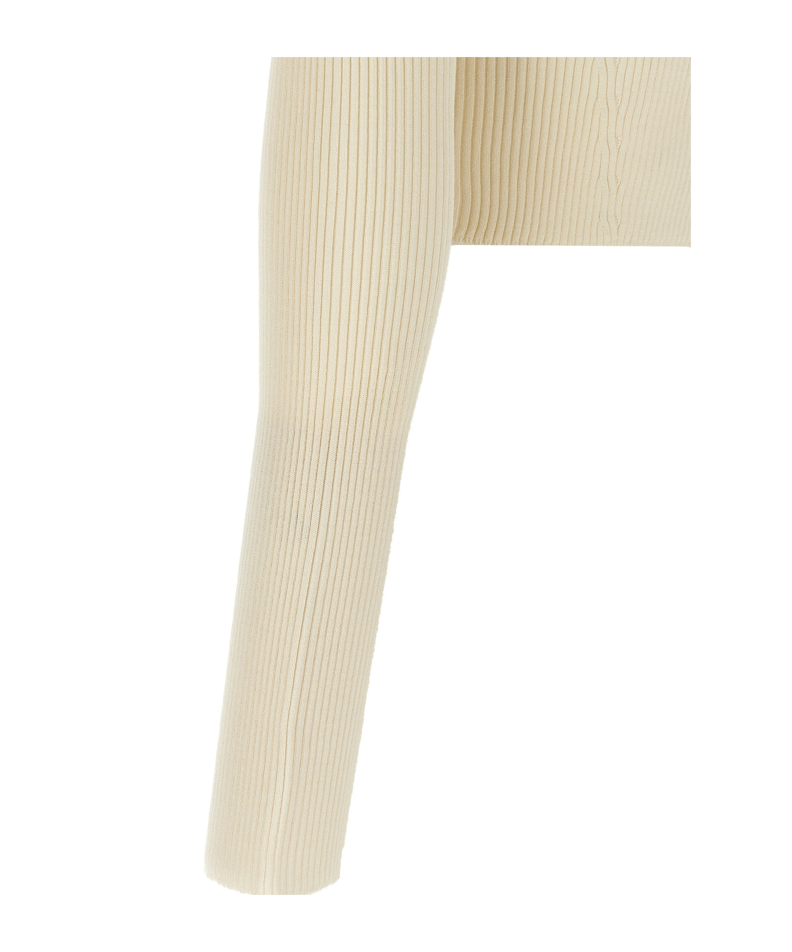 Jil Sander Ribbed Stretch Wool And Viscose Blend Cardigan In Nude