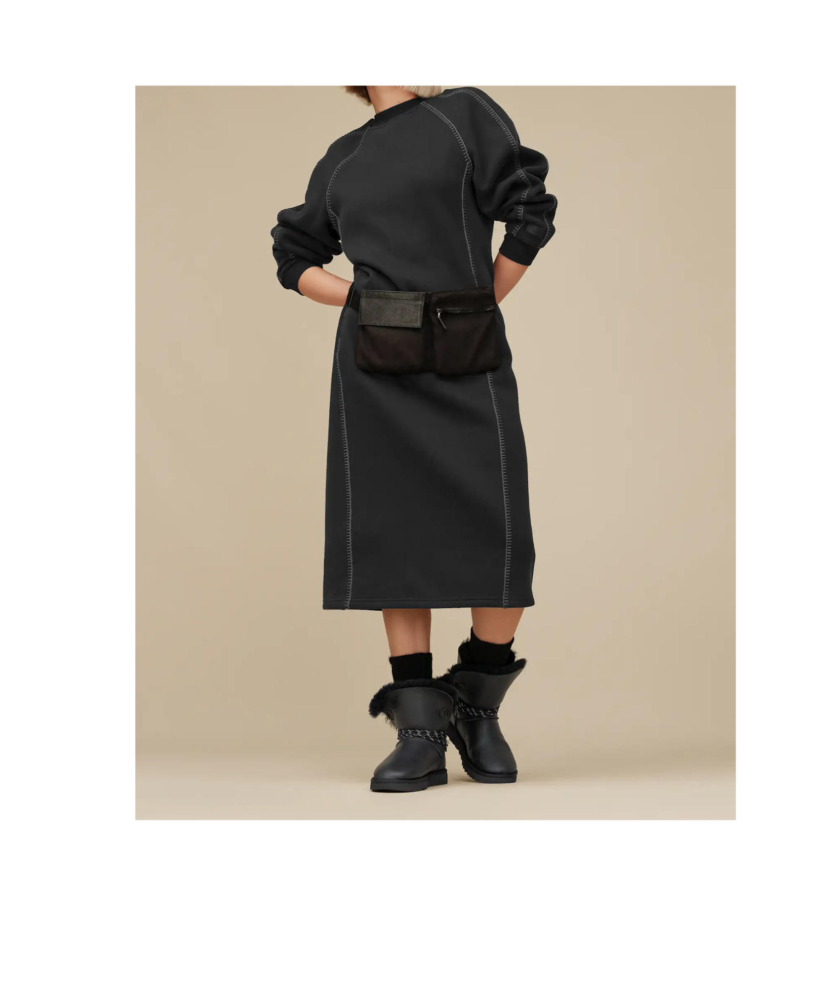 Ugg Rope Detail Boot In Black