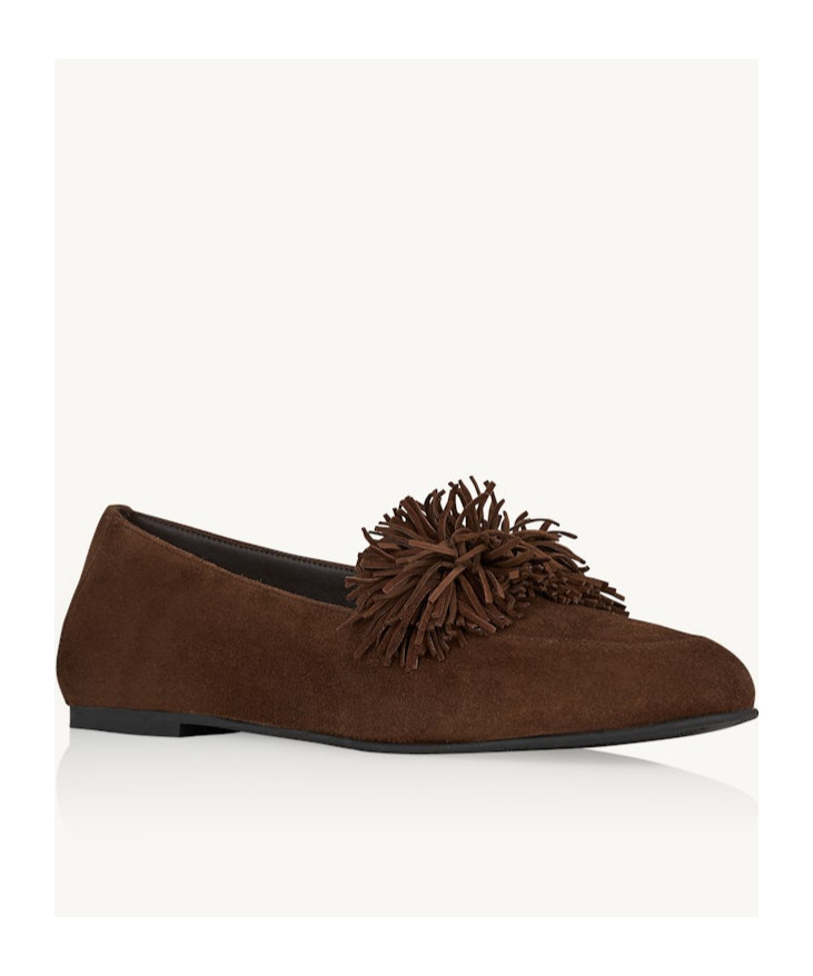 Aquazzura Suede Loafers In Brown