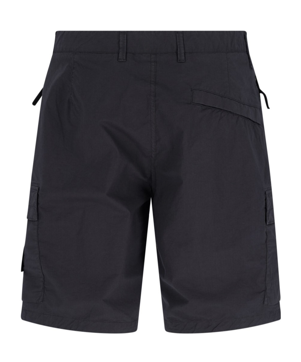 Stone Island Compass-badge Shorts In Black