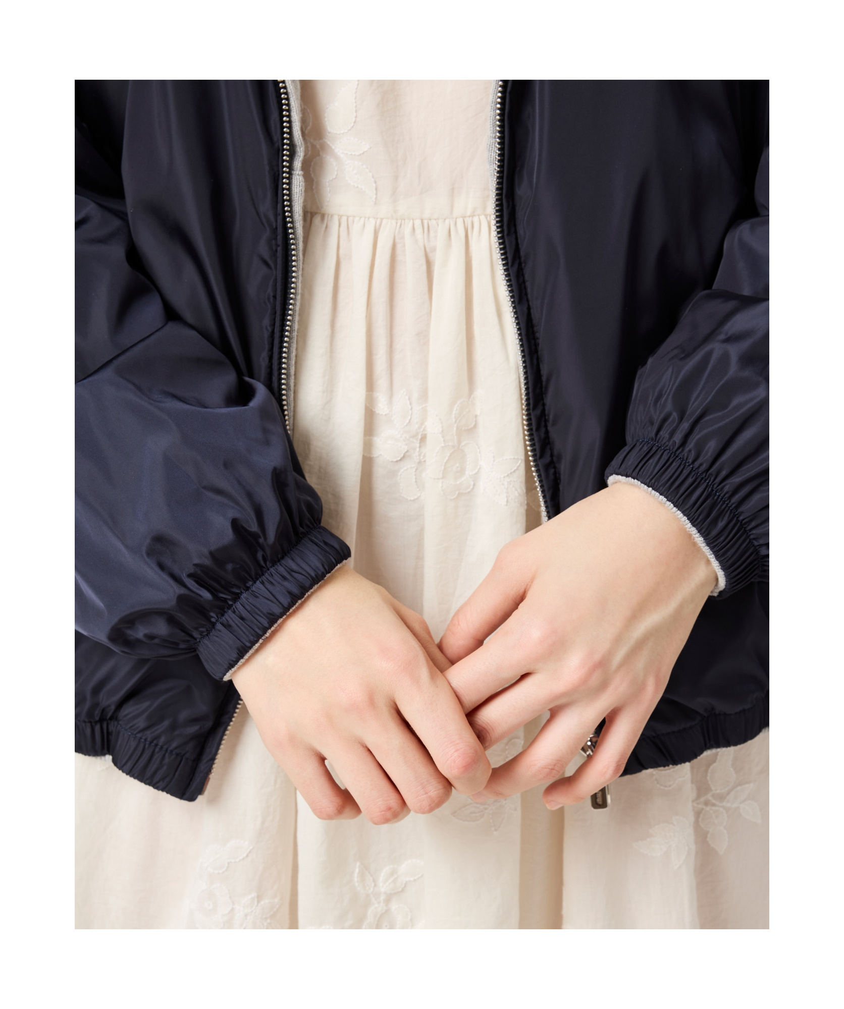 Miu Miu Jersey And Technical Pongé Blouson Jacket