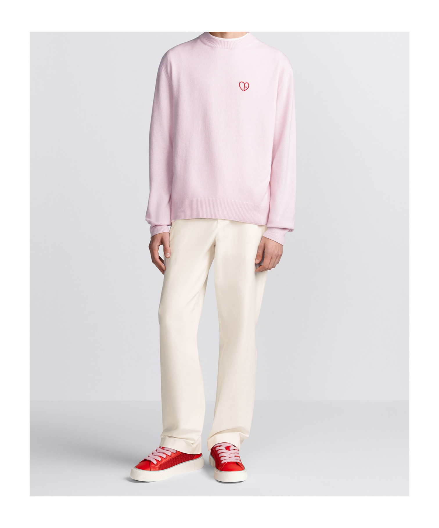 Dior Logo Casual Pants In White