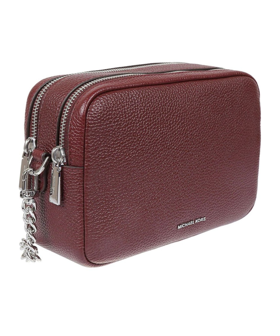 Michael Michael Kors Bryant Medium Pebbled Camera Crossbody Bag In Burgundy