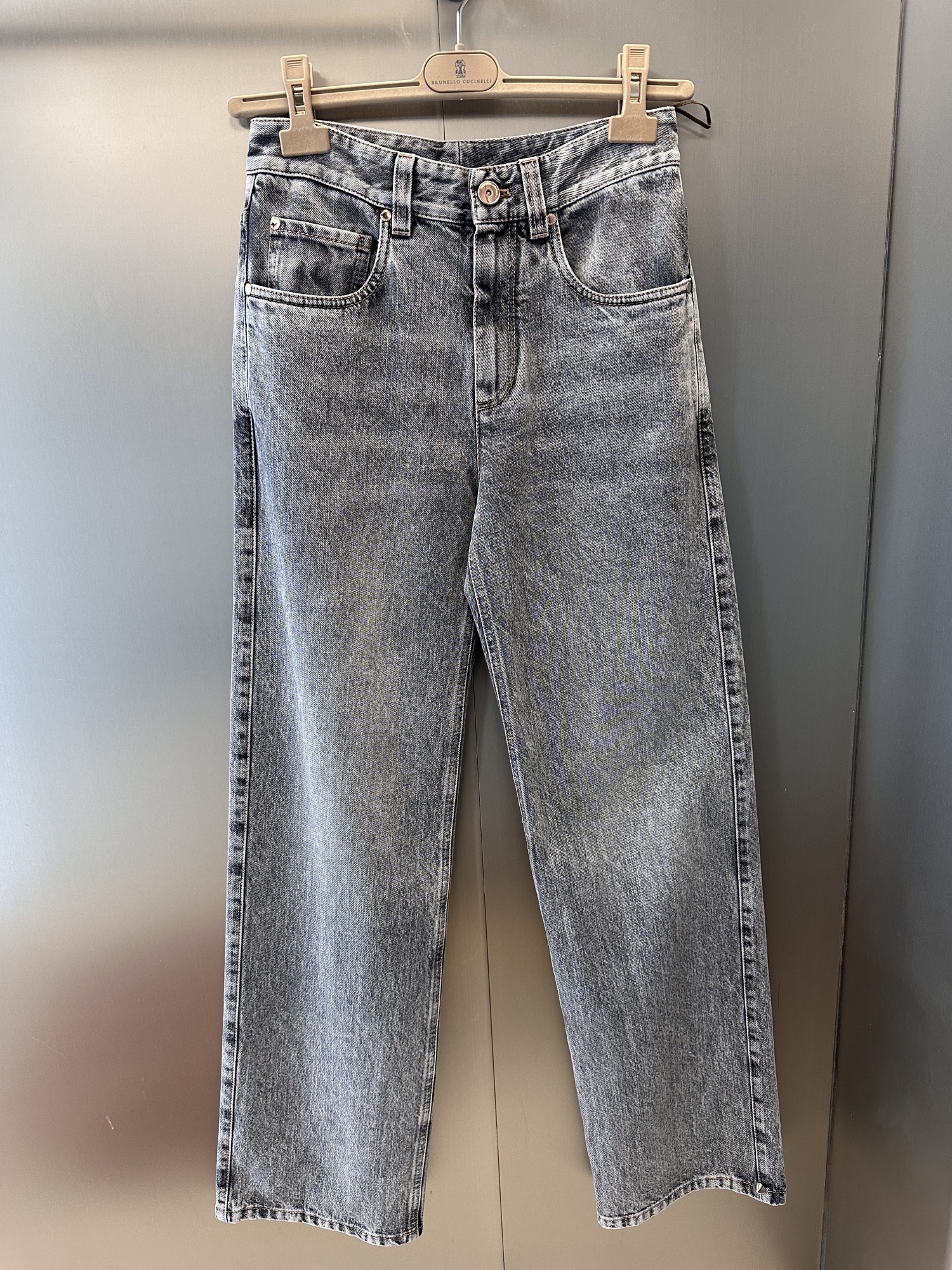 Brunello Cucinelli Jeans With Belt Loops In Gray