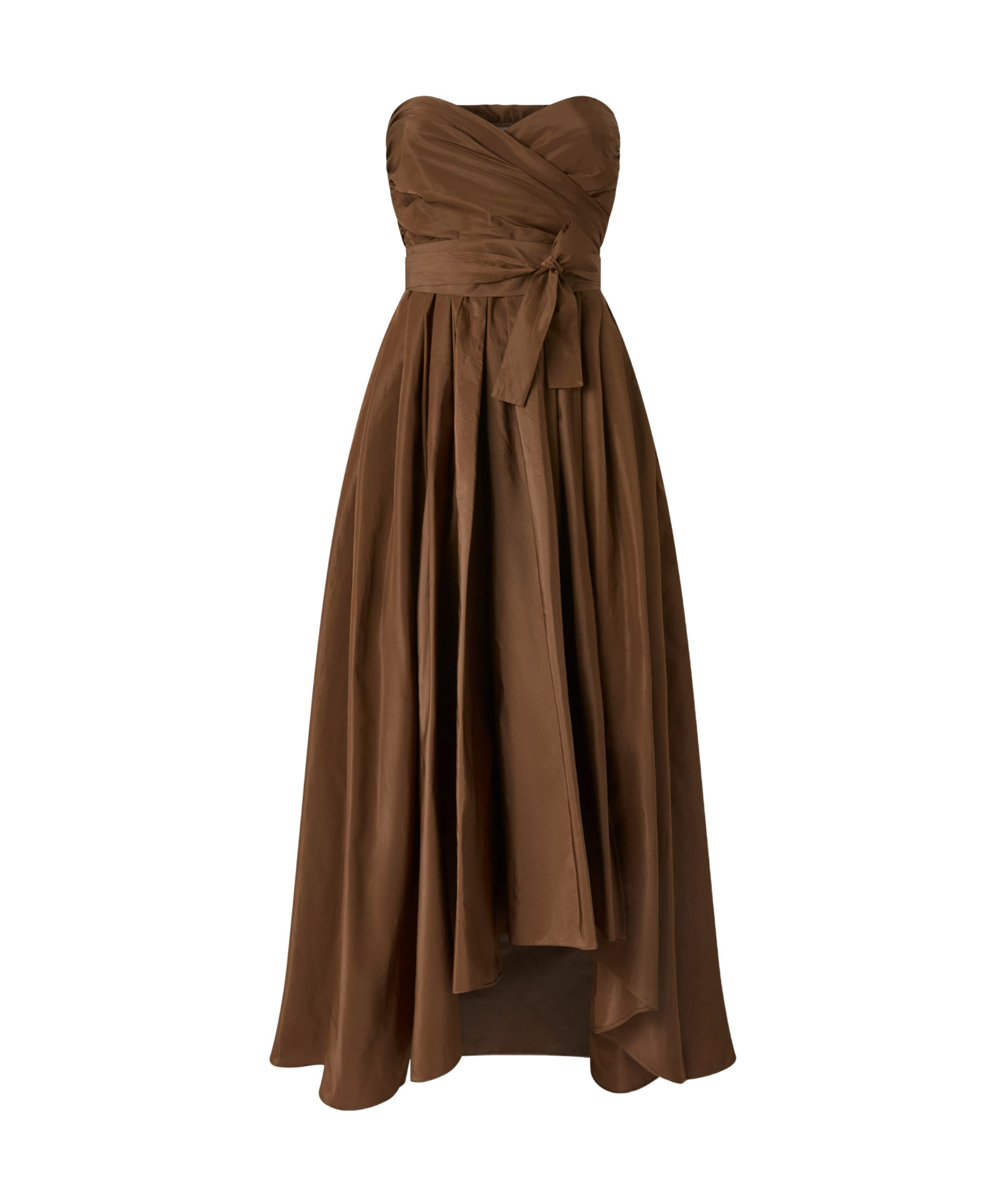 Shop Pinko Strapless Gown In Brown