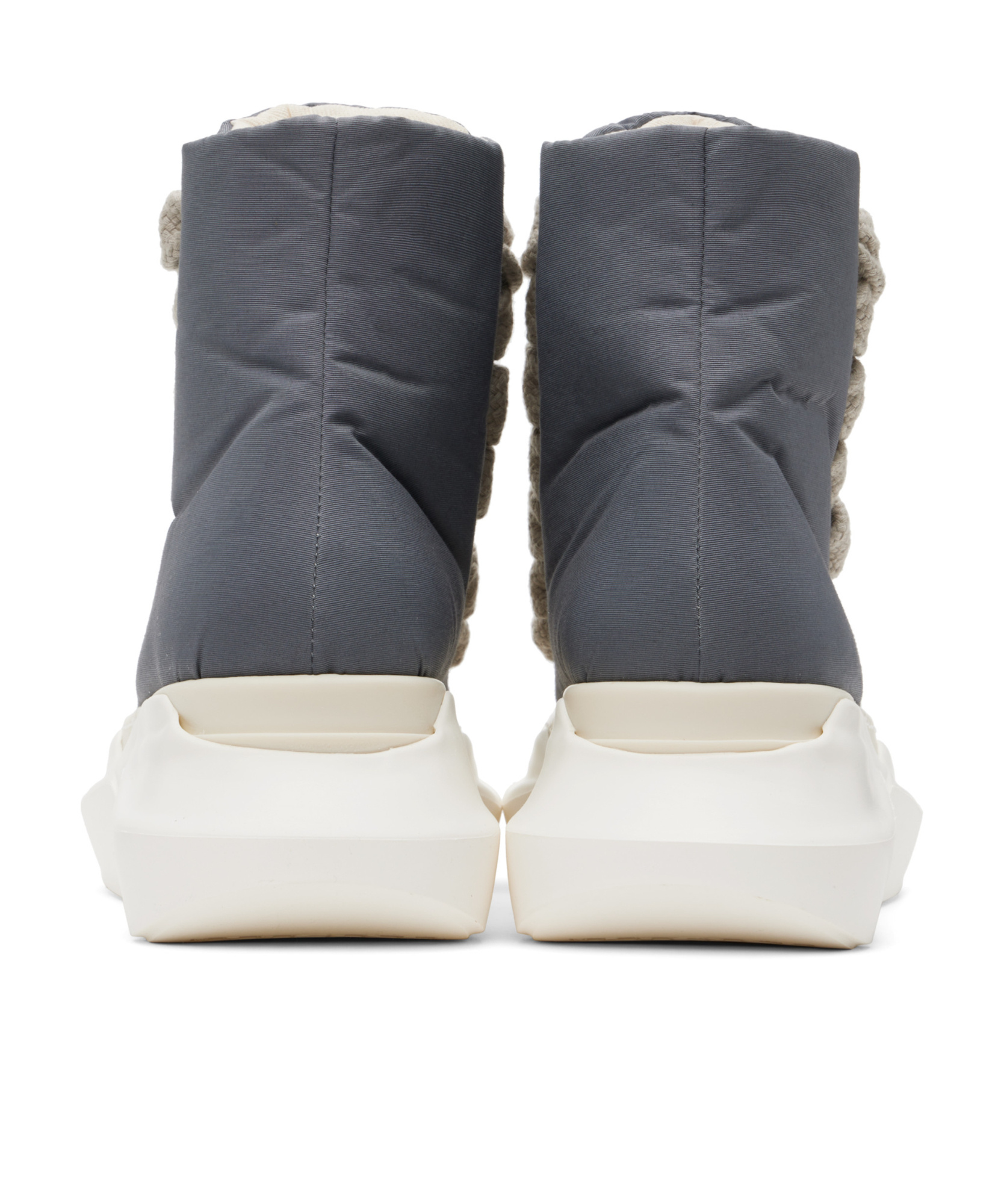 Rick Owens Drkshdw Gray Porterville Jumbo Laced Abstract Sneakers In White