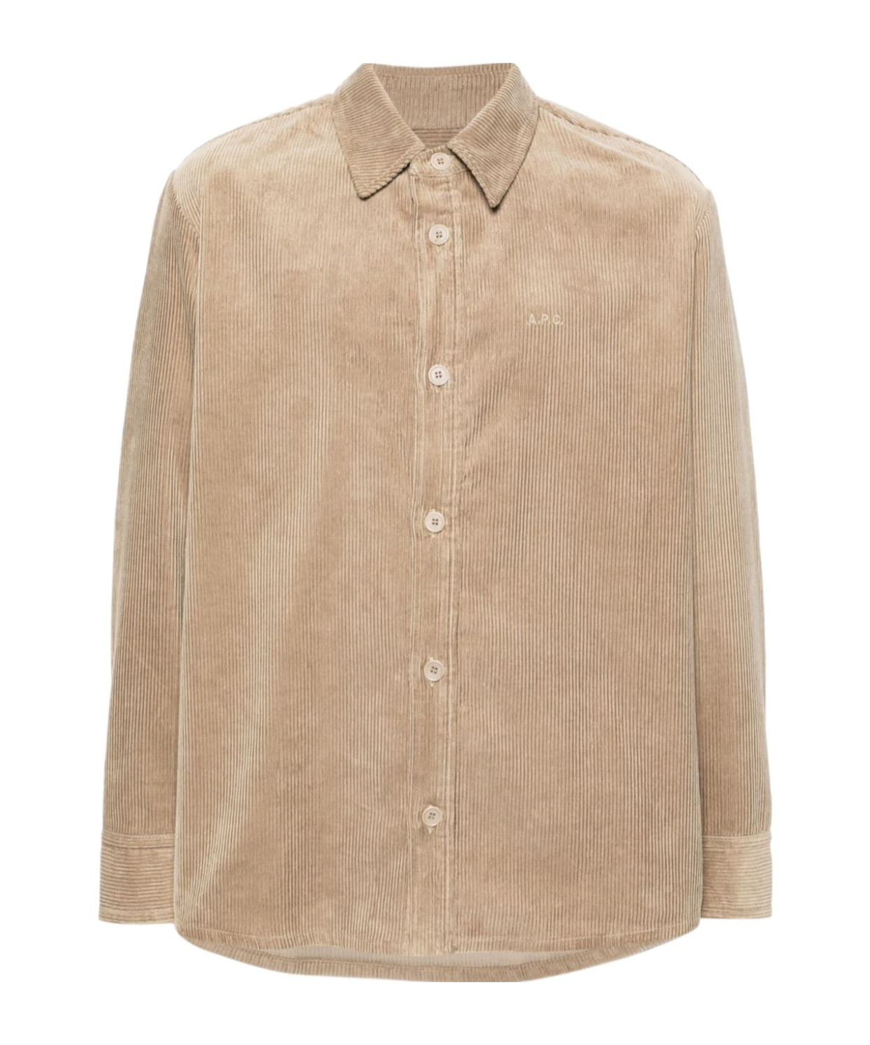 Apc Beige Bobby Shirt In Nude
