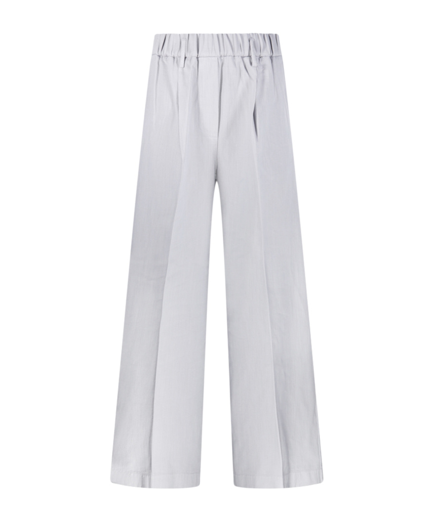 Forte Forte Trousers In Bull Cotton In Gray