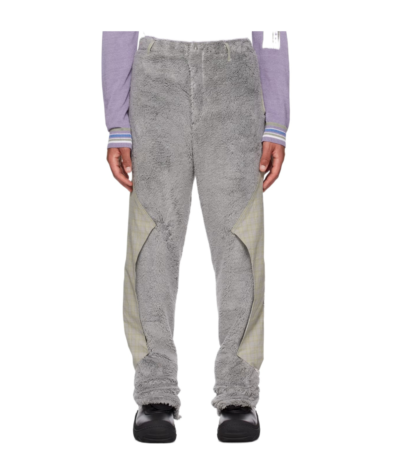 Kiko Kostadinov Elastic Waist Casual Pants In Gray