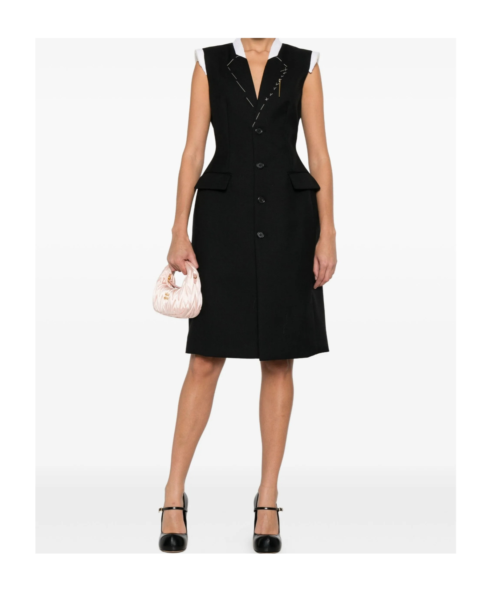 Moschino Buttoned Blazer Dress In Black