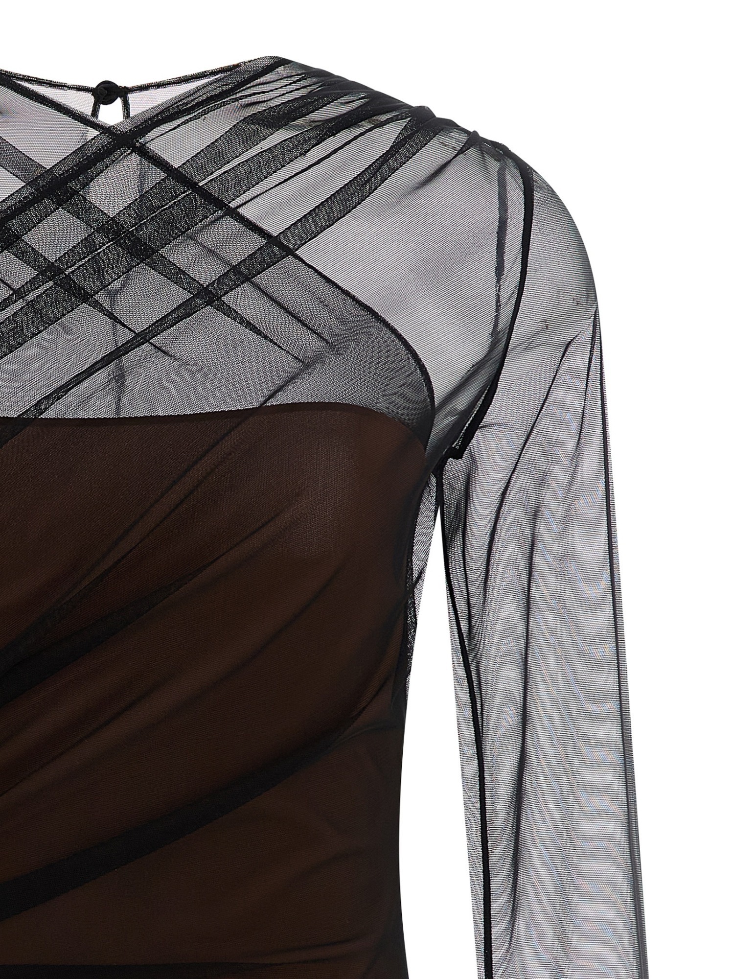 Nensi Dojaka Mesh Bodysuit In Brown