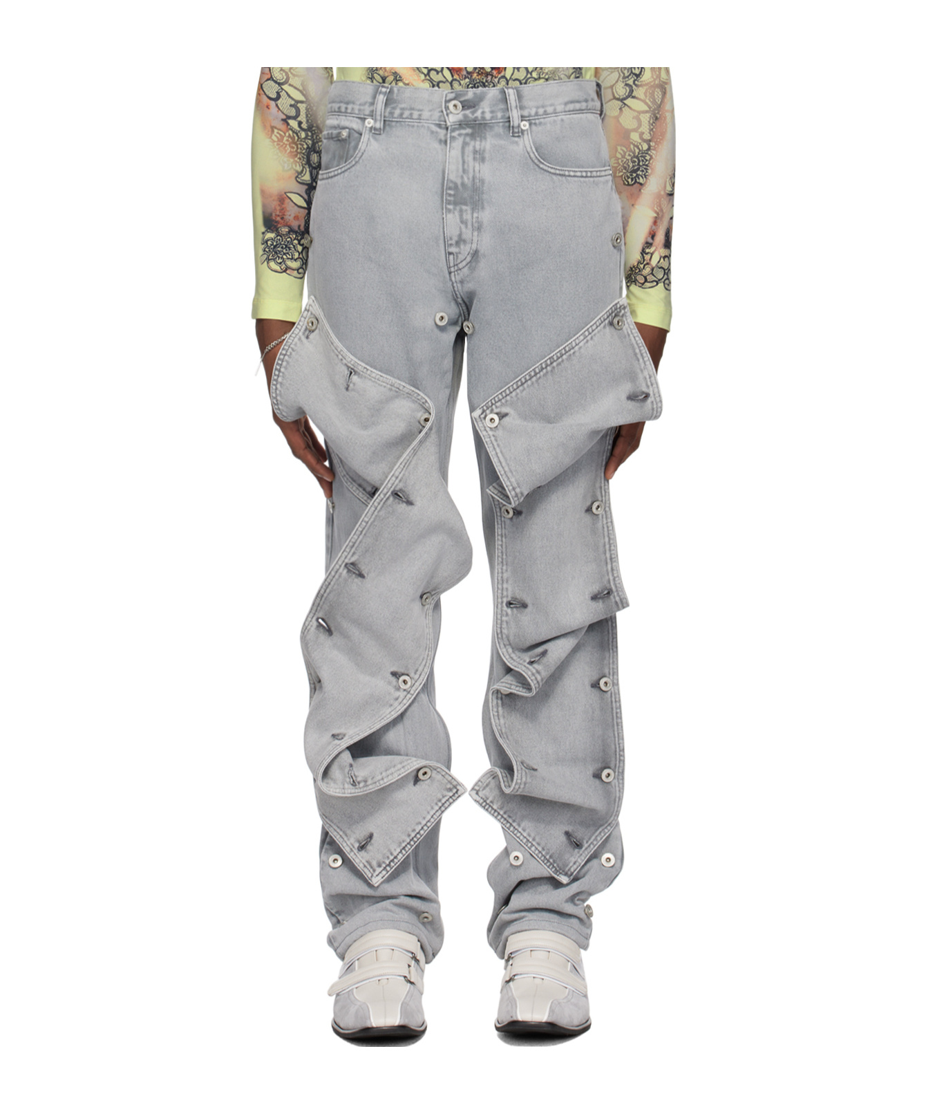 Y/project Belt-loop Jeans In Gray