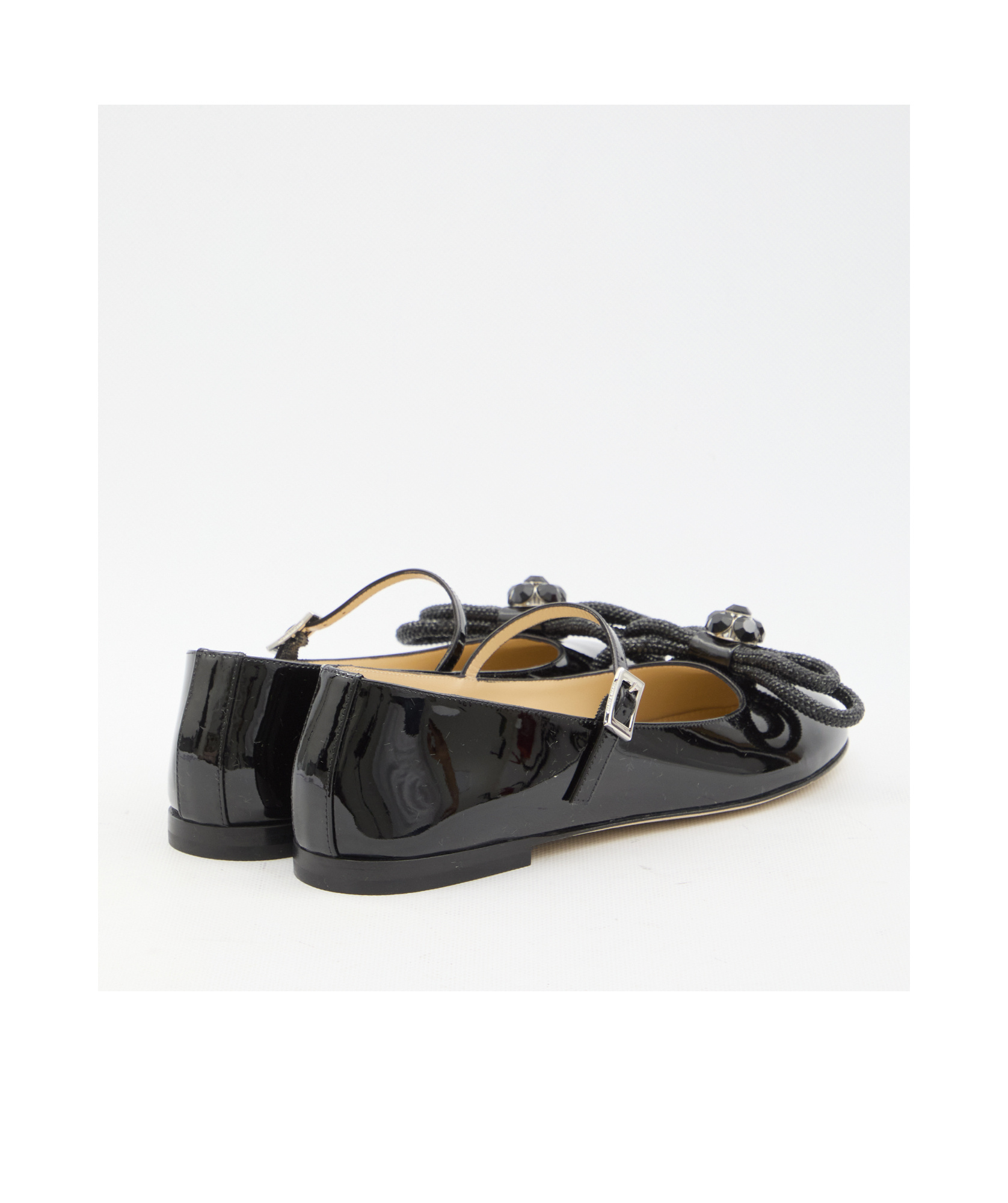 Mach&mach Pair Of Ballet Shoes With Bows And Knots In Black