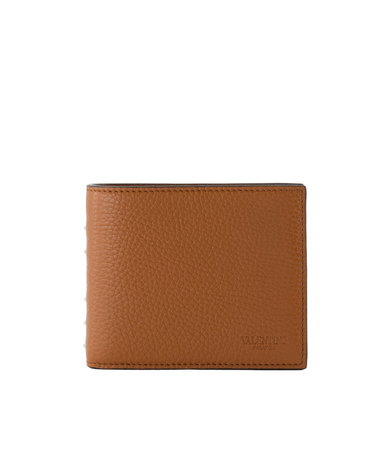 Valentino Garavani Rockstud Bifold Wallet In Brown