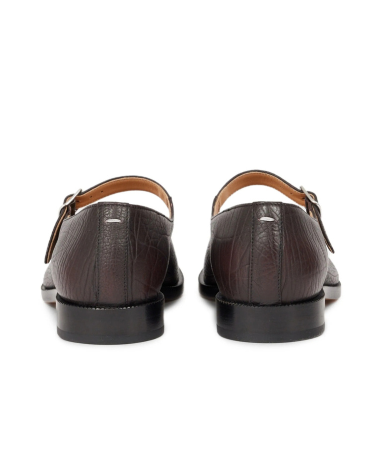 Maison Margiela Tabi Mary Jane Loafers In Brown