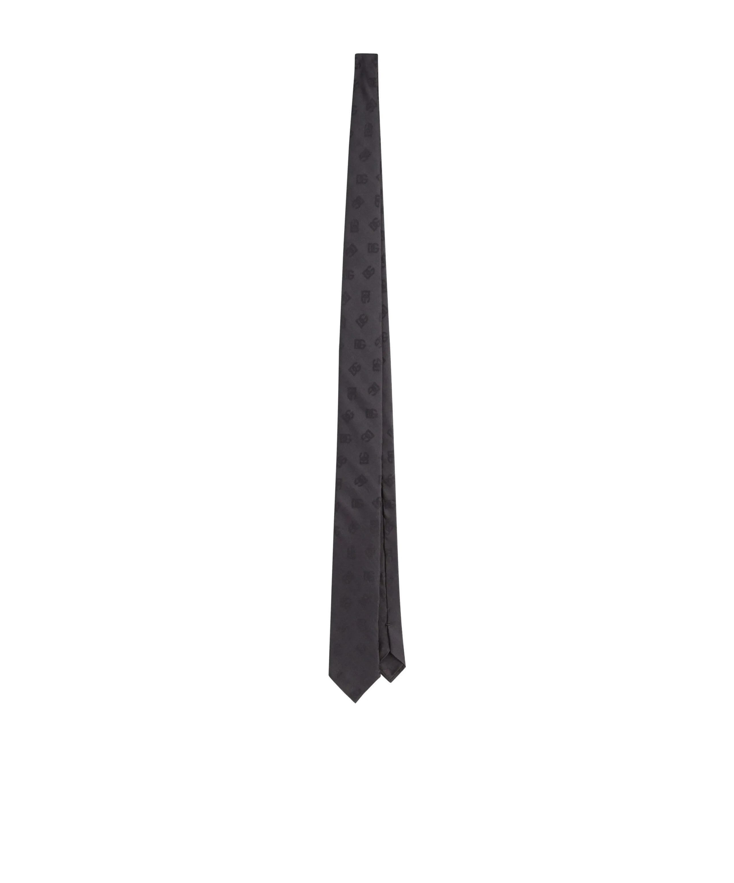 Dolce & Gabbana Monogram-jacquard Tie In Black