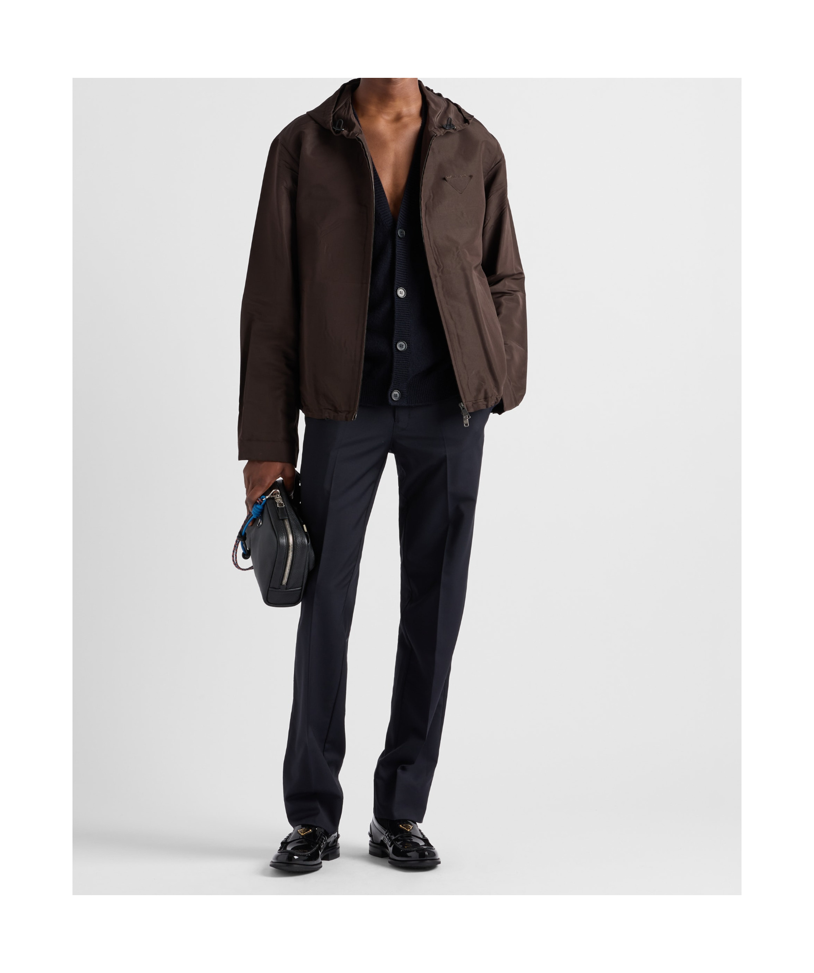 Prada Cashmere Cardigan In Blue