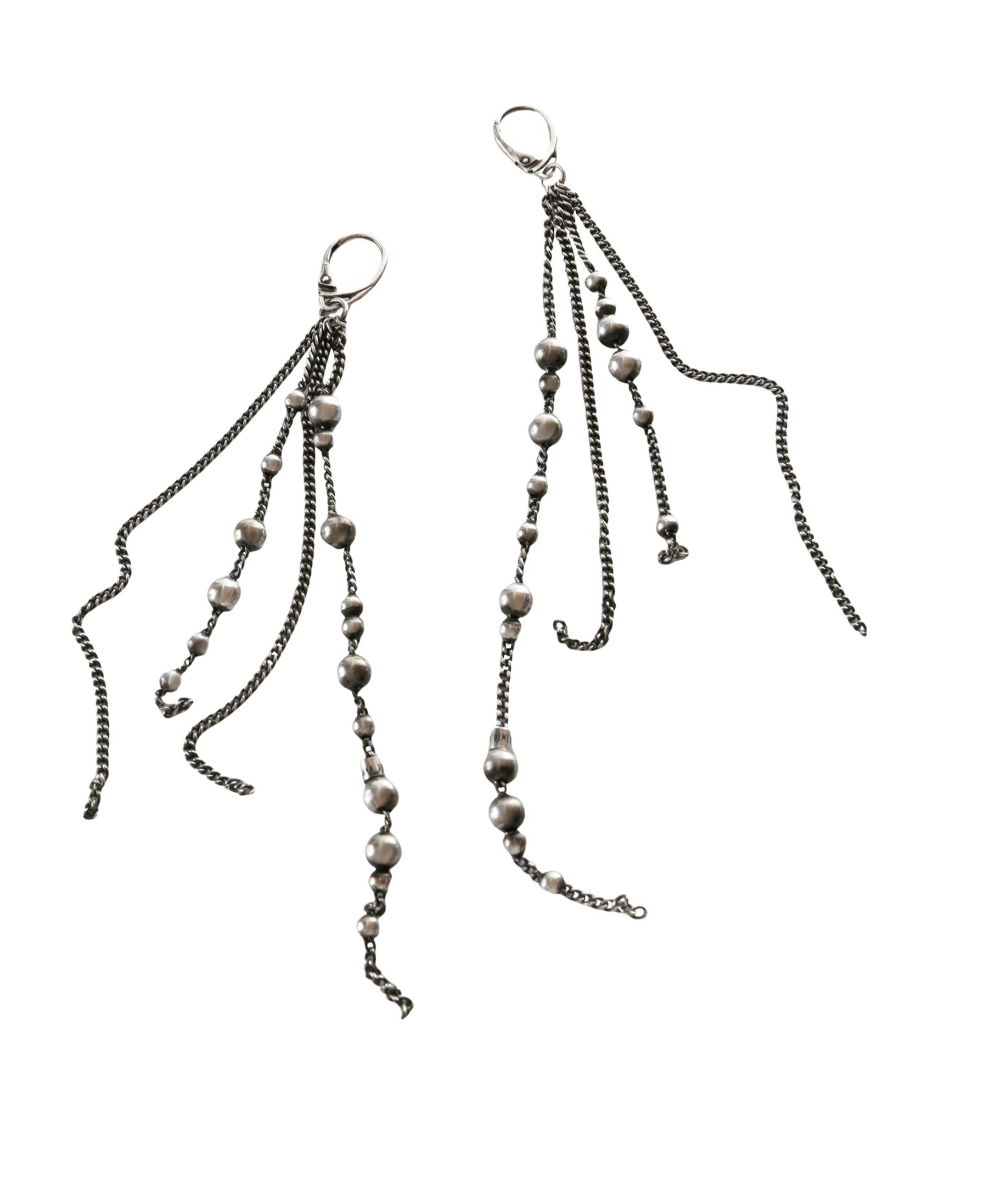 Ann Demeulemeester Multi-chain Earrings In Gold