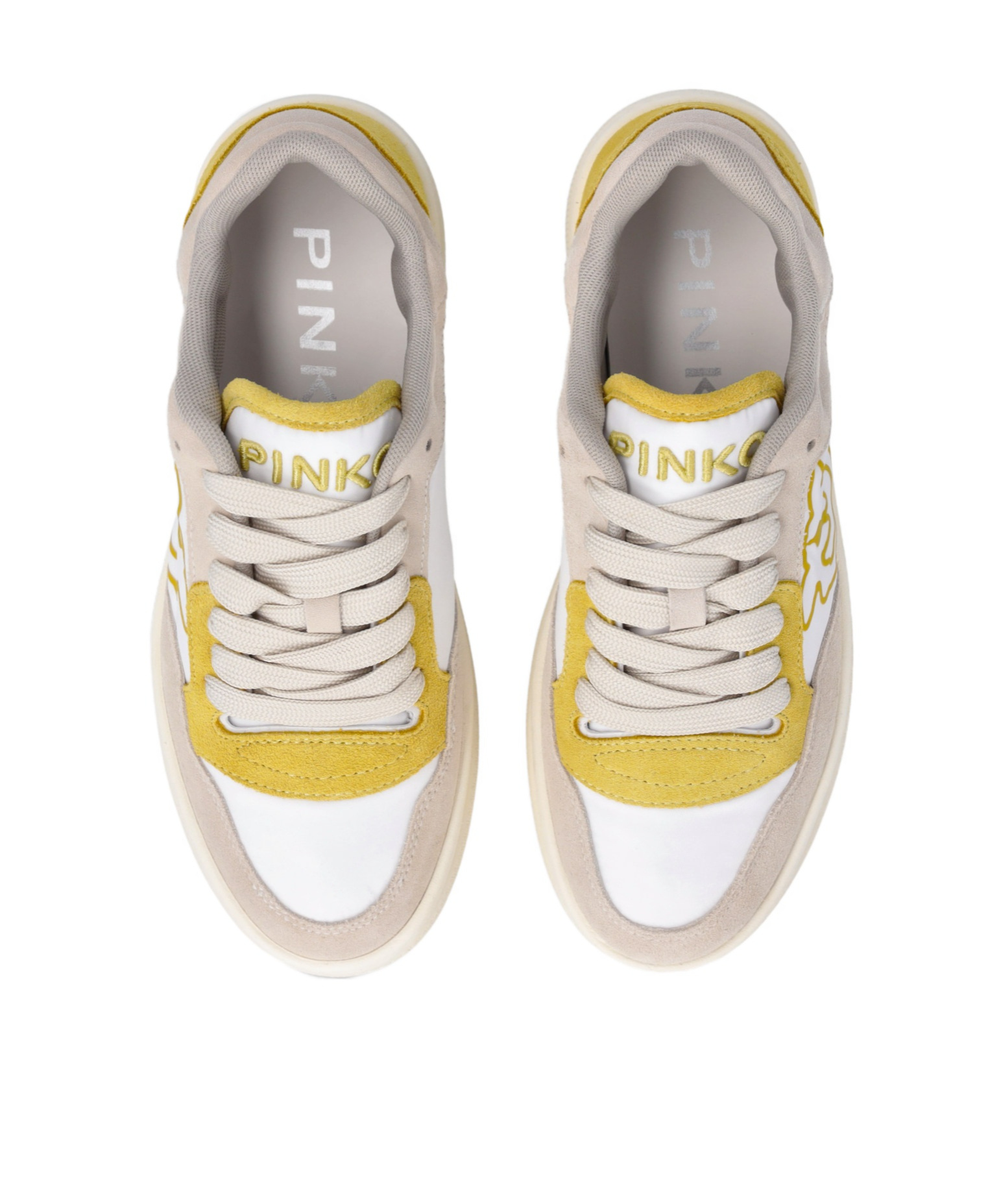 Pinko Leather Sneakers In White