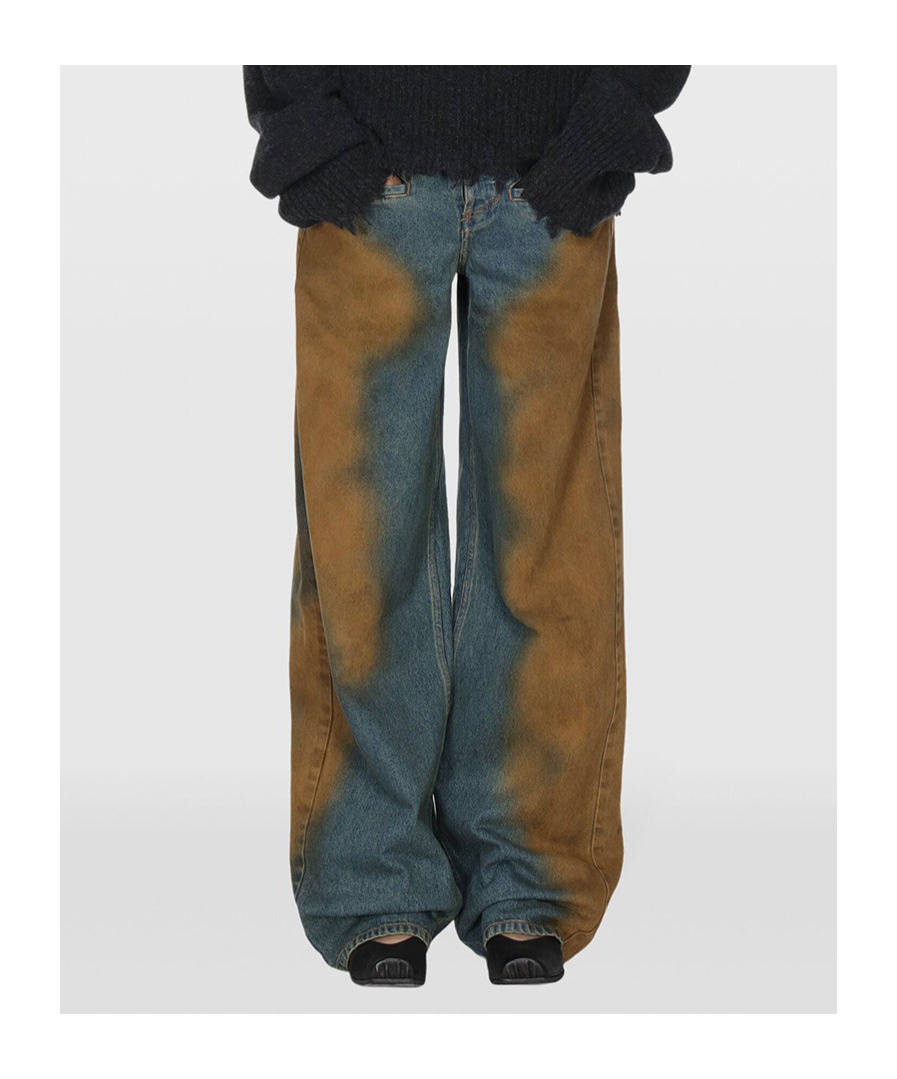 Uma Wang Belt-loop Jeans In Green