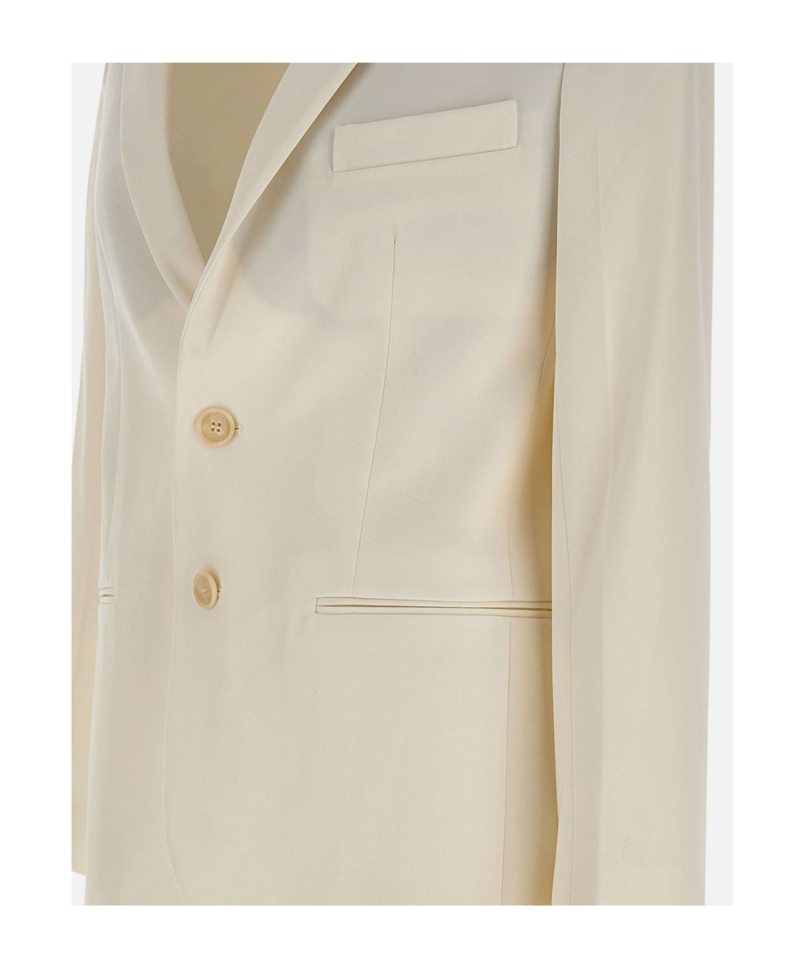 Victoria Beckham Tailored Wool Jacket In Neutral