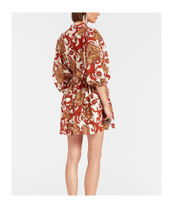 La Doublej Short Sleeve Dress In Brown