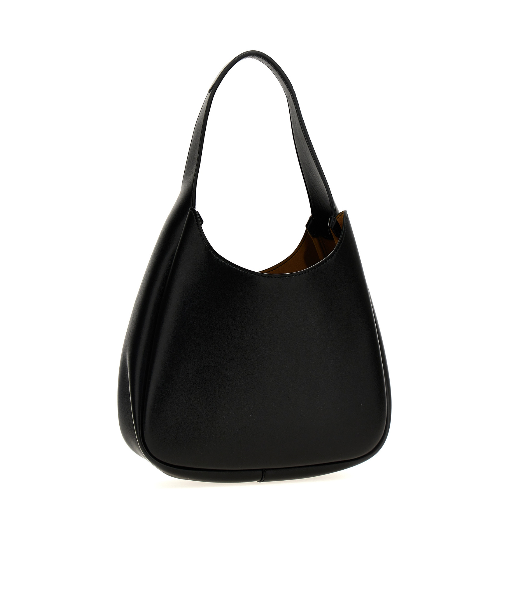 Stella Mccartney Curved Silhouette Single Handle Shoulder Bag In Black