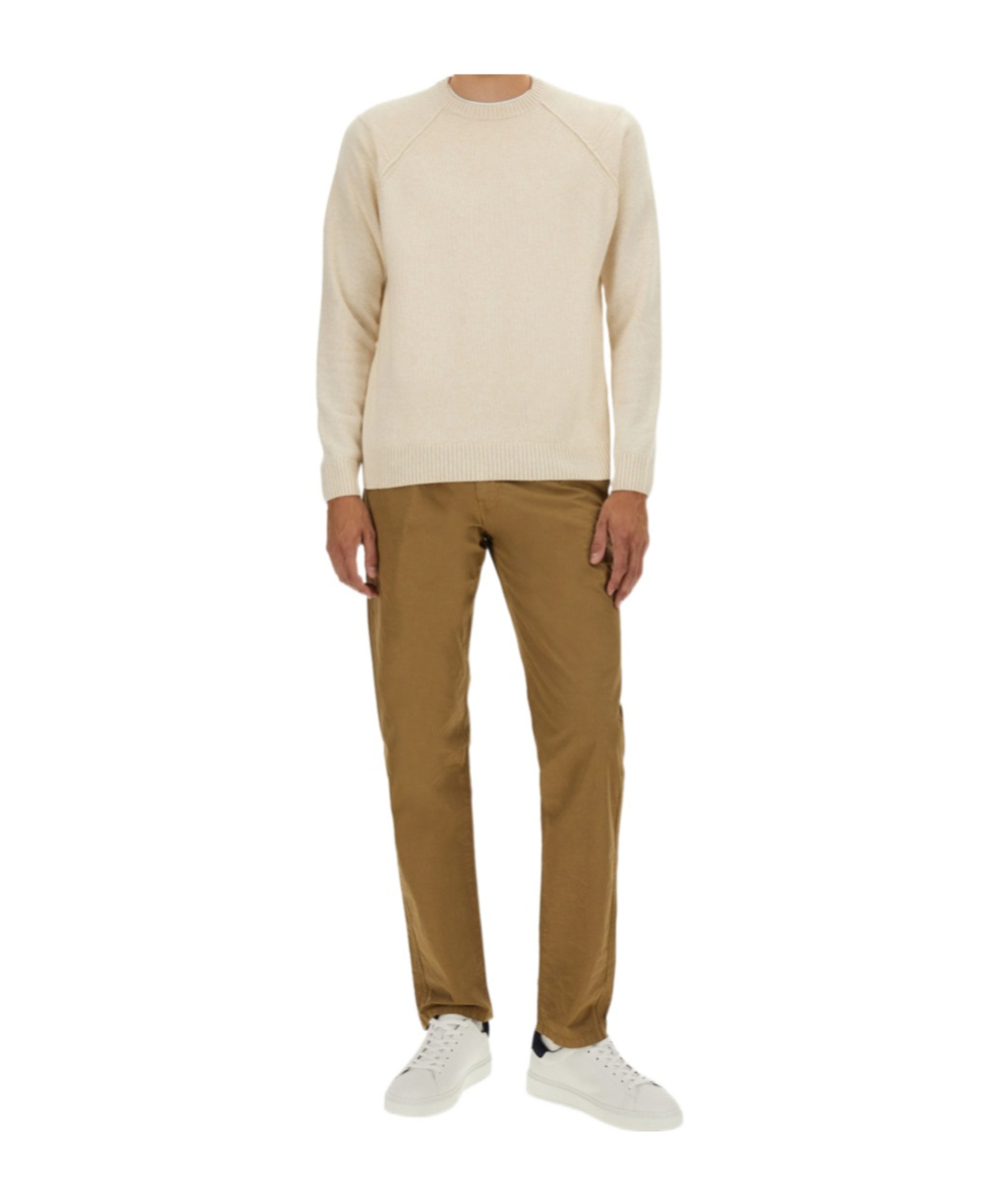 Woolrich Classic Crew Neck Choker With Raglan Sleeves In Brown