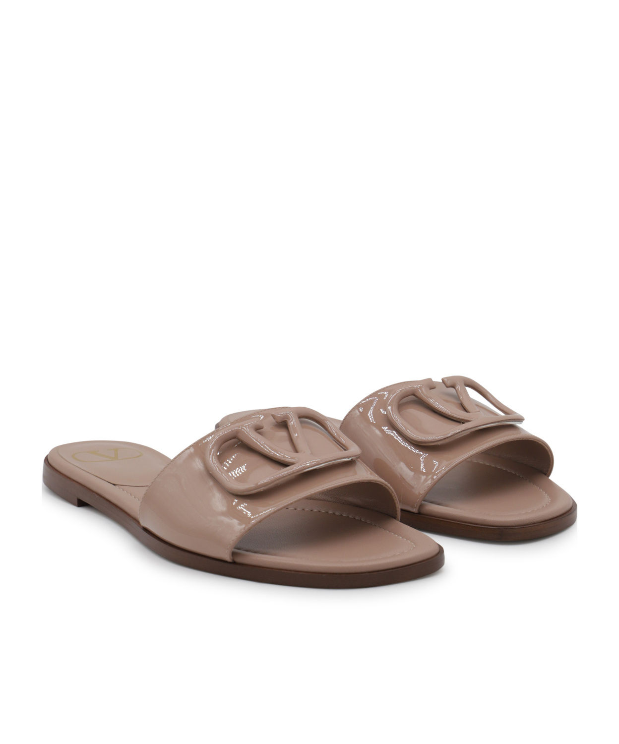 Valentino Open-toed Slippers In Brown