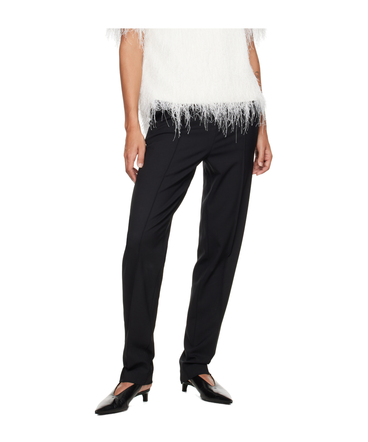 Loulou De Saison Pleat-detail Straight Trousers In Black