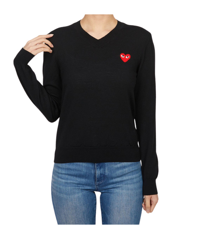 Comme Des Garçons Long-sleeved Sweater In Black