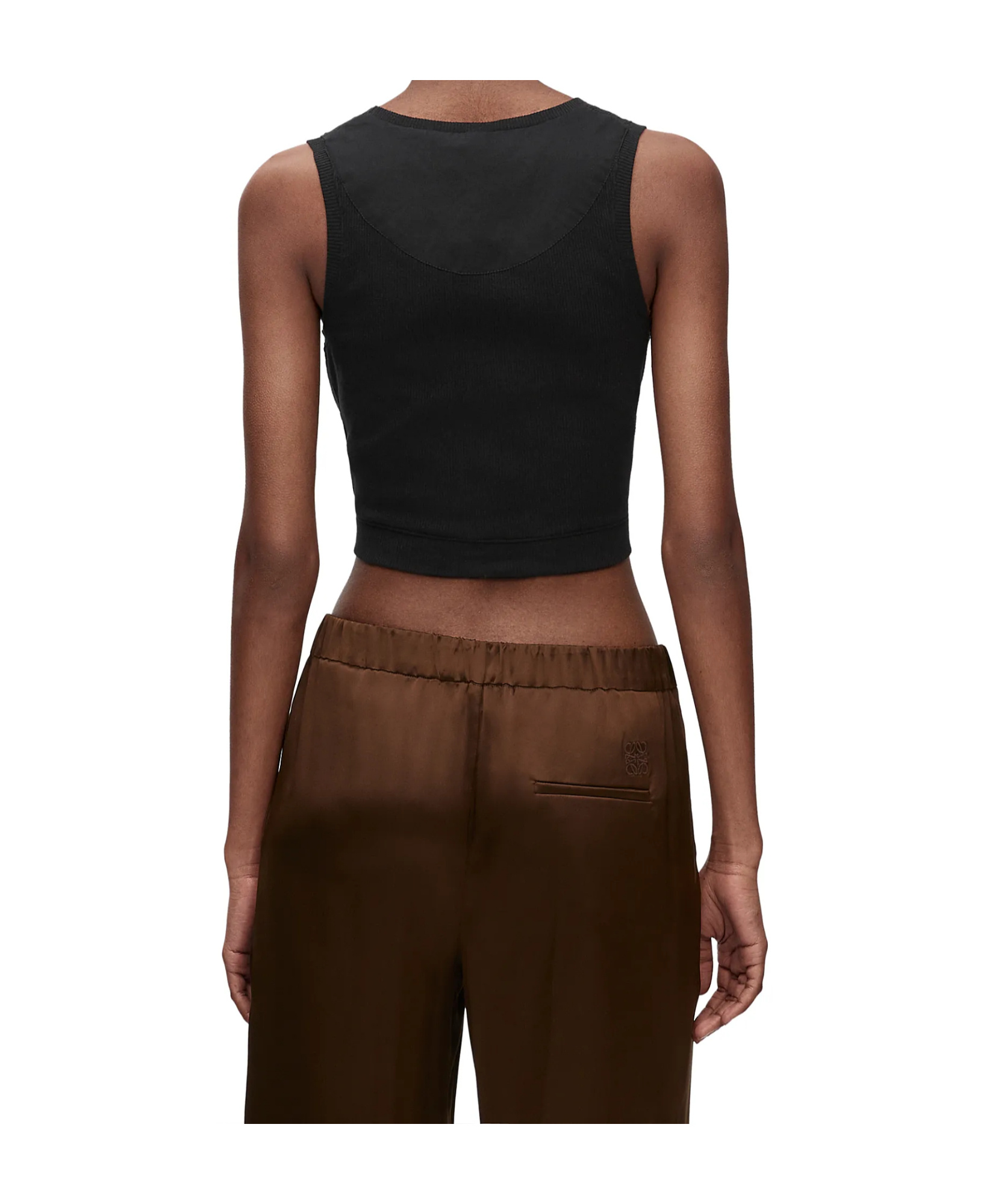 LOEWE CROPPED ANAGRAM TANK TOP IN COTTON
