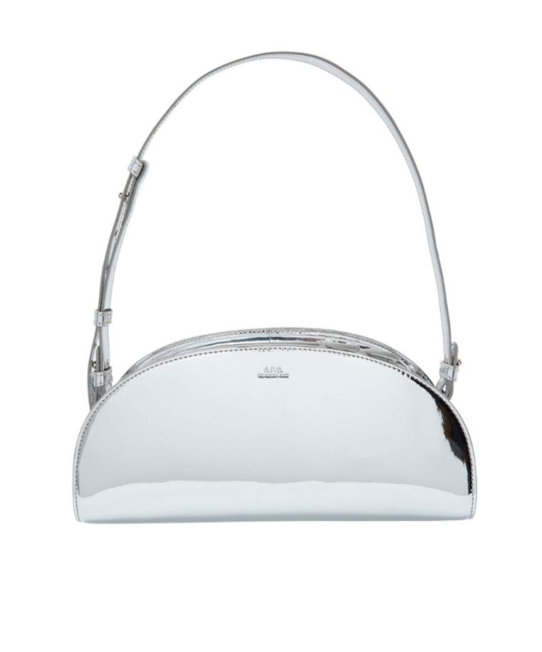 Apc Demi-lune Shoulder Bag In Silver