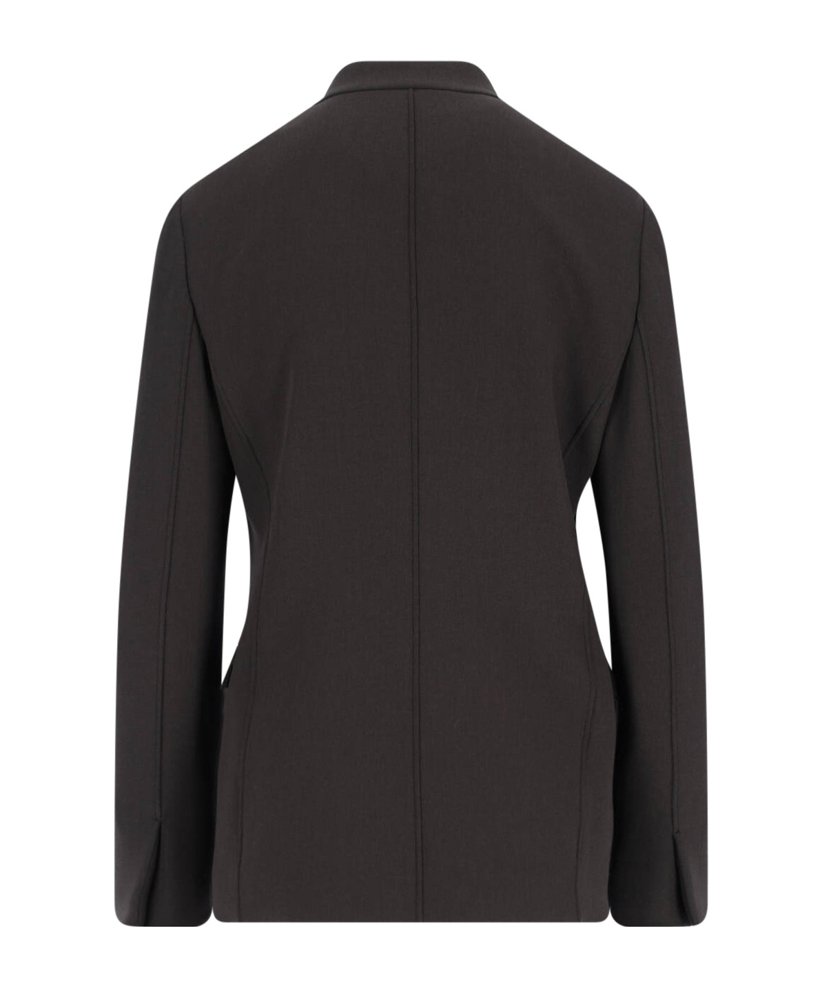 Giorgio Armani Tailored Jacket With Double-breasted Button Detailing In Brown