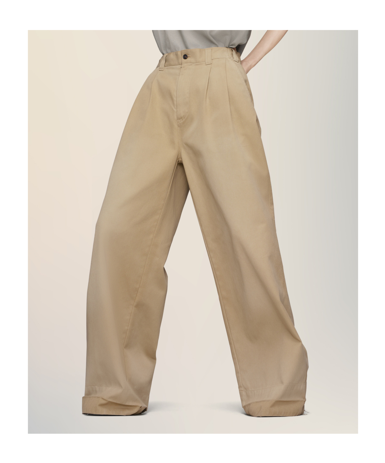 Maison Margiela Wide-leg Trousers In Brown