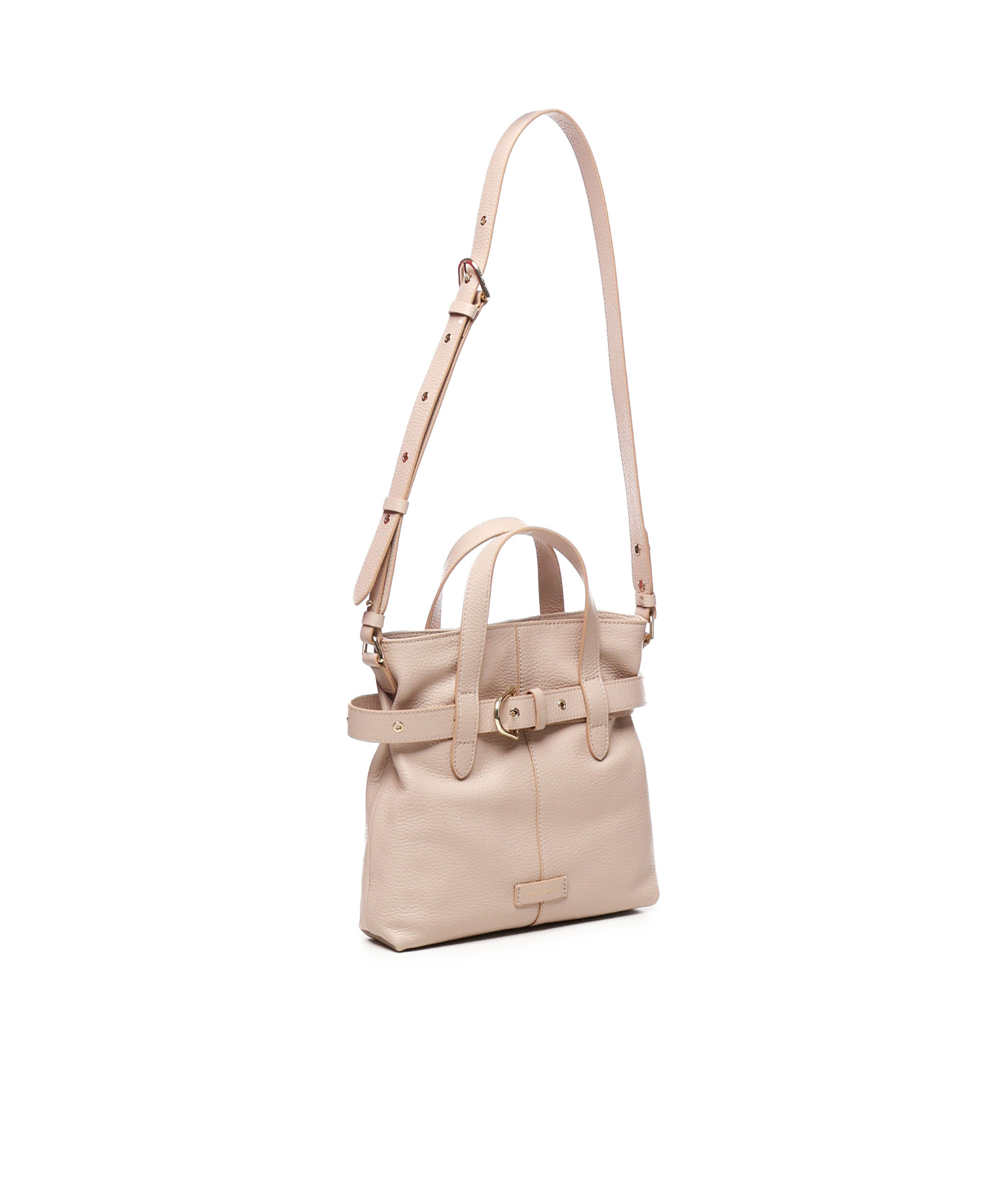 Shop Coccinelle Leather Tote Bag In Nude
