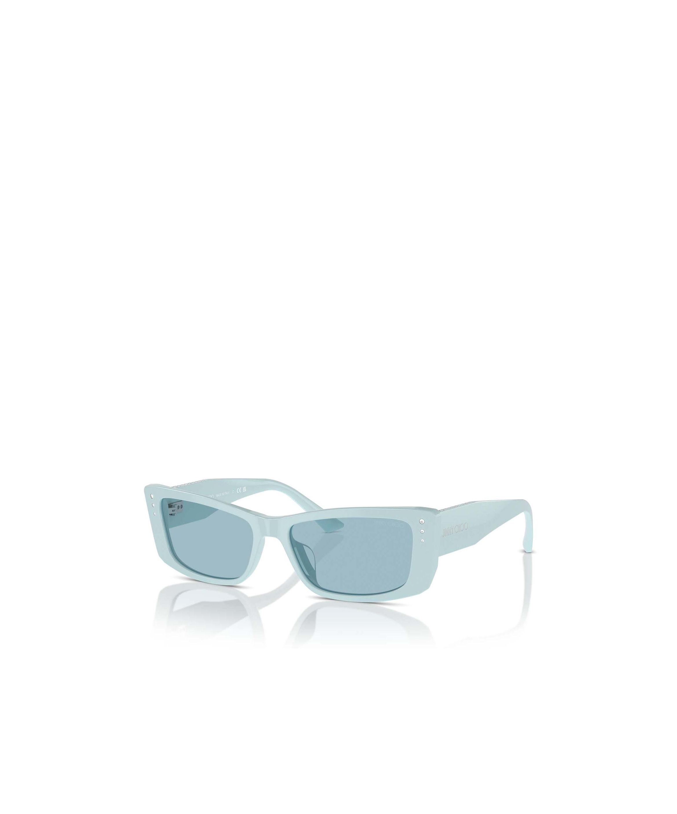 Jimmy Choo Eyewear Rectangle Frame Sunglasses In Blue