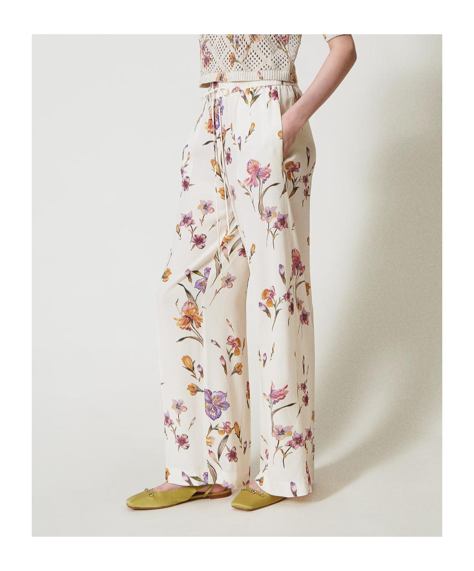 TWINSET CRÊPE DE CHINE TROUSERS 